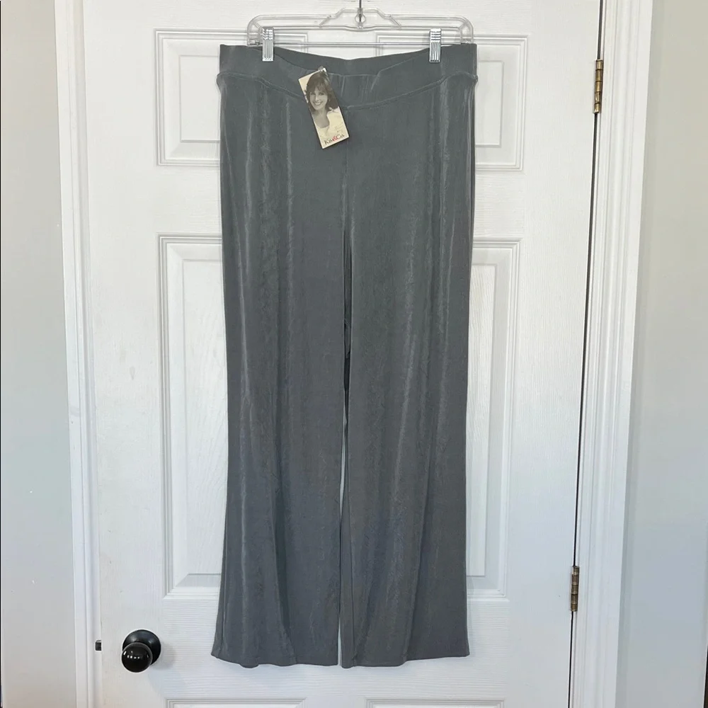 NWT - Kim & Co Gray Wide Leg Pants - Picture 1 of 4